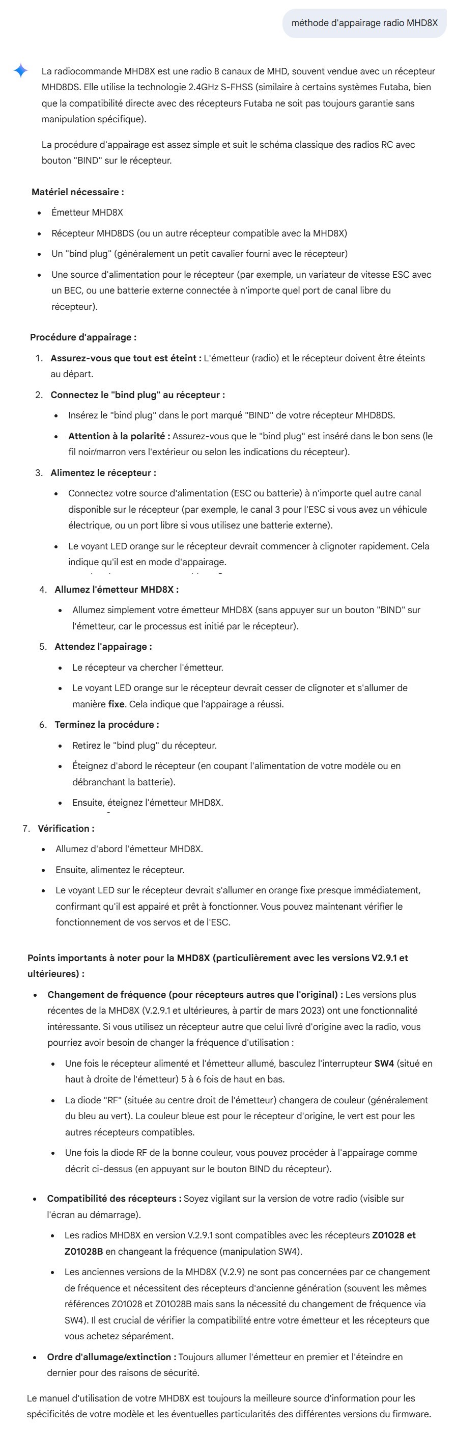 Méthode d'appairage